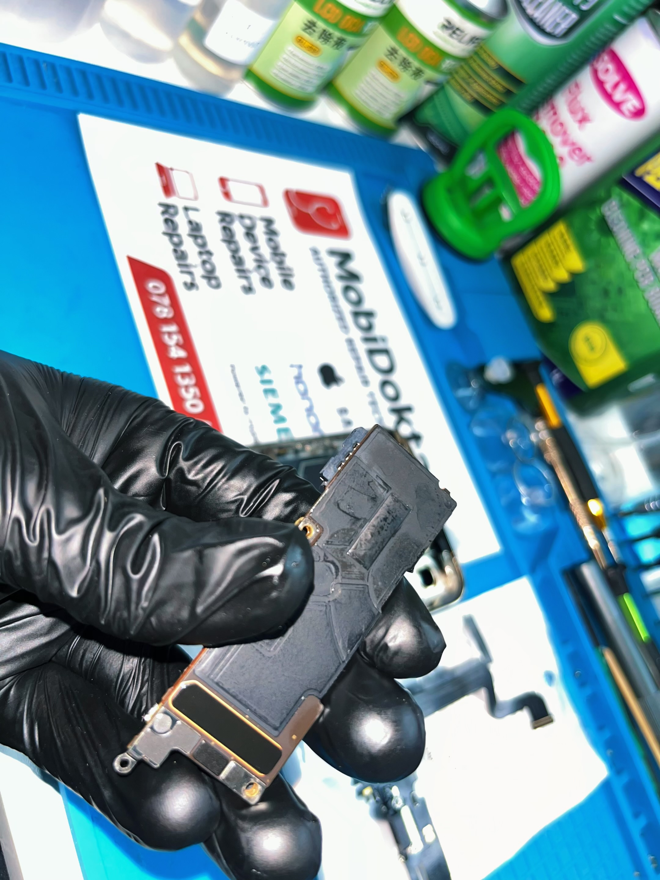 iPhone logic board water damage recovery at MobiDokta Danville Pretoria West — ultrasonic cleaning